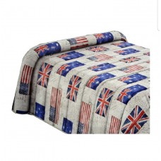 UK flags quilt single bed