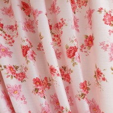 Opaque flowers pink fabric