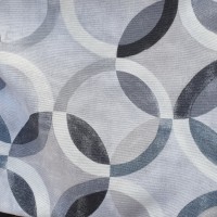 Gray black circle loneta fabric 280x260