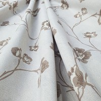 Gray fabric with beige flowers 280x260cm