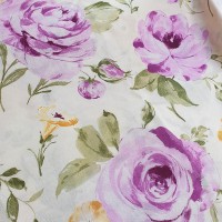 lilac flowers loneta fabric