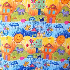 Fabric with kids design and colored pictures 280x280cm