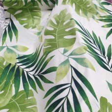 Green felce leaves cotton fabric 280x260cm loneta