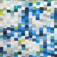 little squares blue and white fabric piece 280x280cm