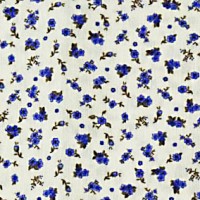 Little blue flowers cotton fabric