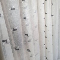330cm fabric for curtain with grey squares