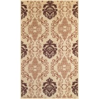 Tappeto geko 100x180 arabesco beige e marrone