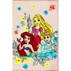 Tappeto Principesse Ariel Cenerentola Rapunzel 80x120