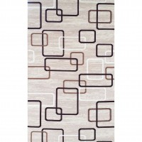 Geko grey squares carpet 100x180