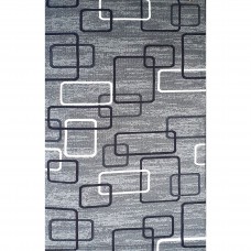 Geko grey squares carpet 100x180