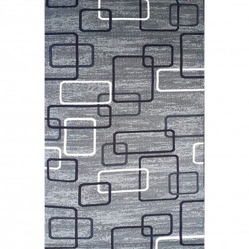 Tappeto geko 80x120cm geometrico grigio e nero