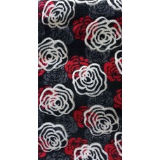 Paradise red and black roses carpet 60x110