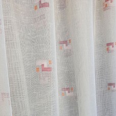 330cm fabric for curtain with pink squares