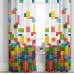 Multicolor Lego bricks curtain fabric