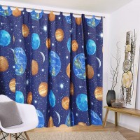 Opaque curtain with planets