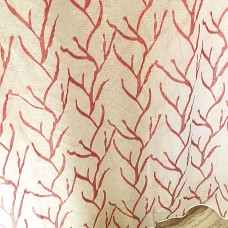 Tenda corallo rosso misto lino