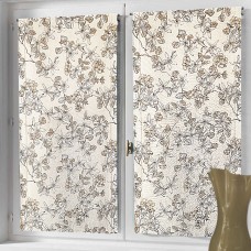 French curtain with little beige and dover flowers